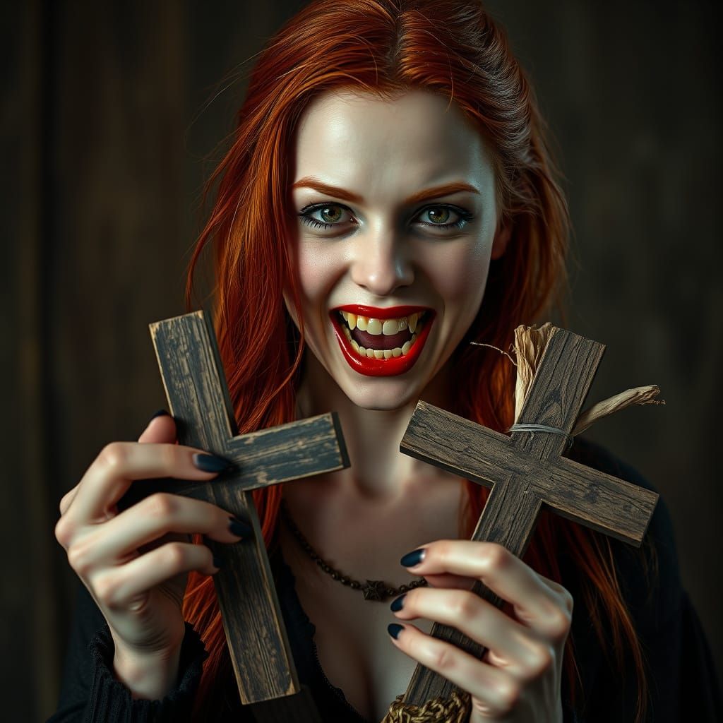 Ethereal Russian Vampire in Hyper-Surrealistic Splendor