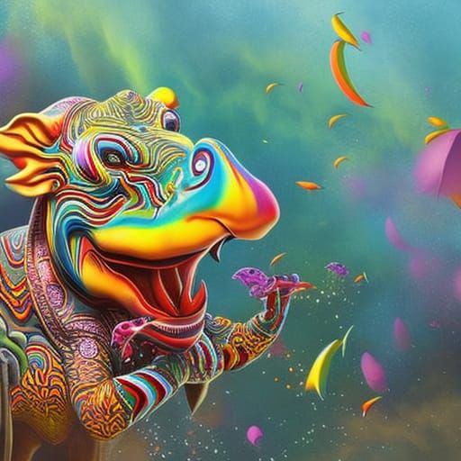 Psychedelic Hippo