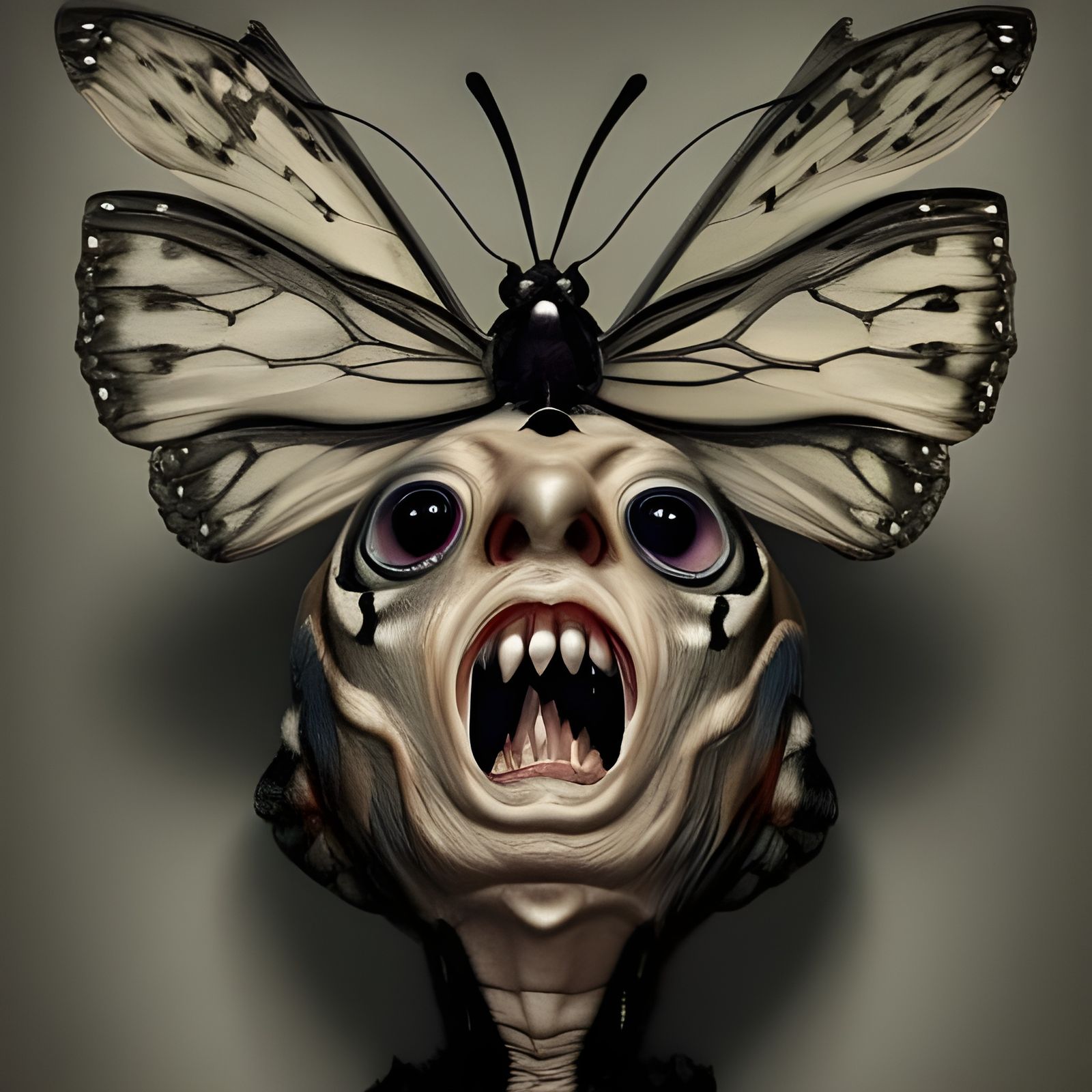 Grotesque Surreal Butterfly Monsters in Dark Style