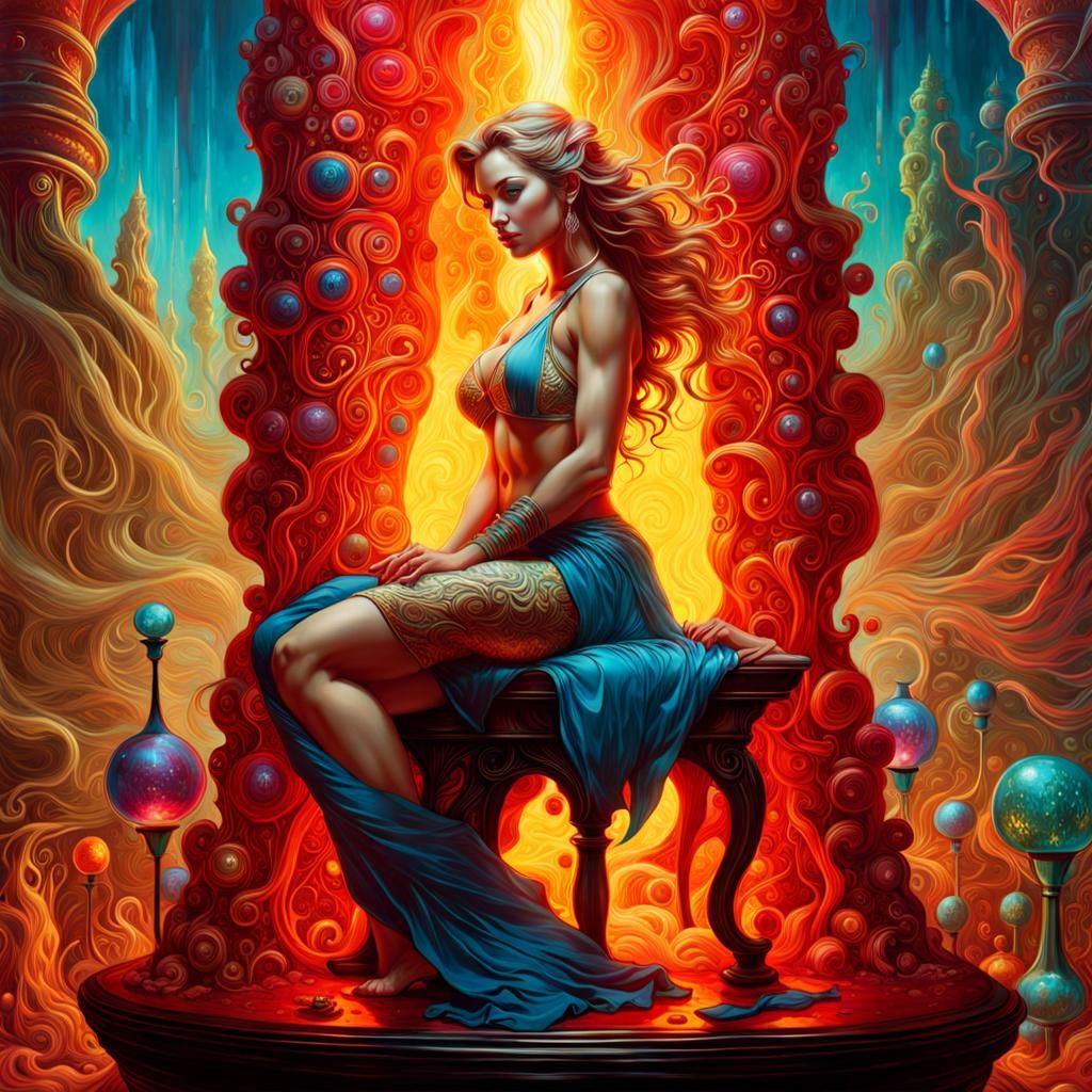 Lava Lamp in Hyper-Detailed Digital Art