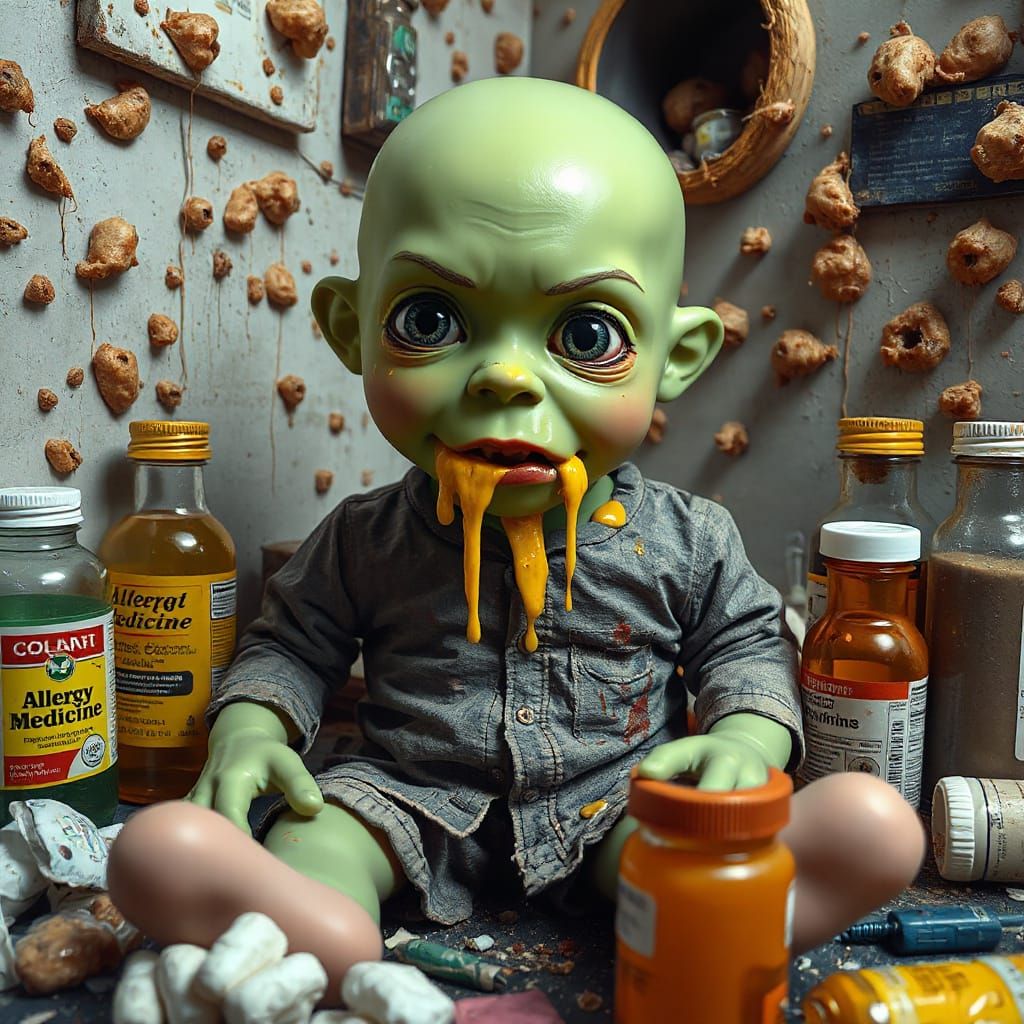 Slimy Sammy: A Doll Character in Photorealistic Digital Art