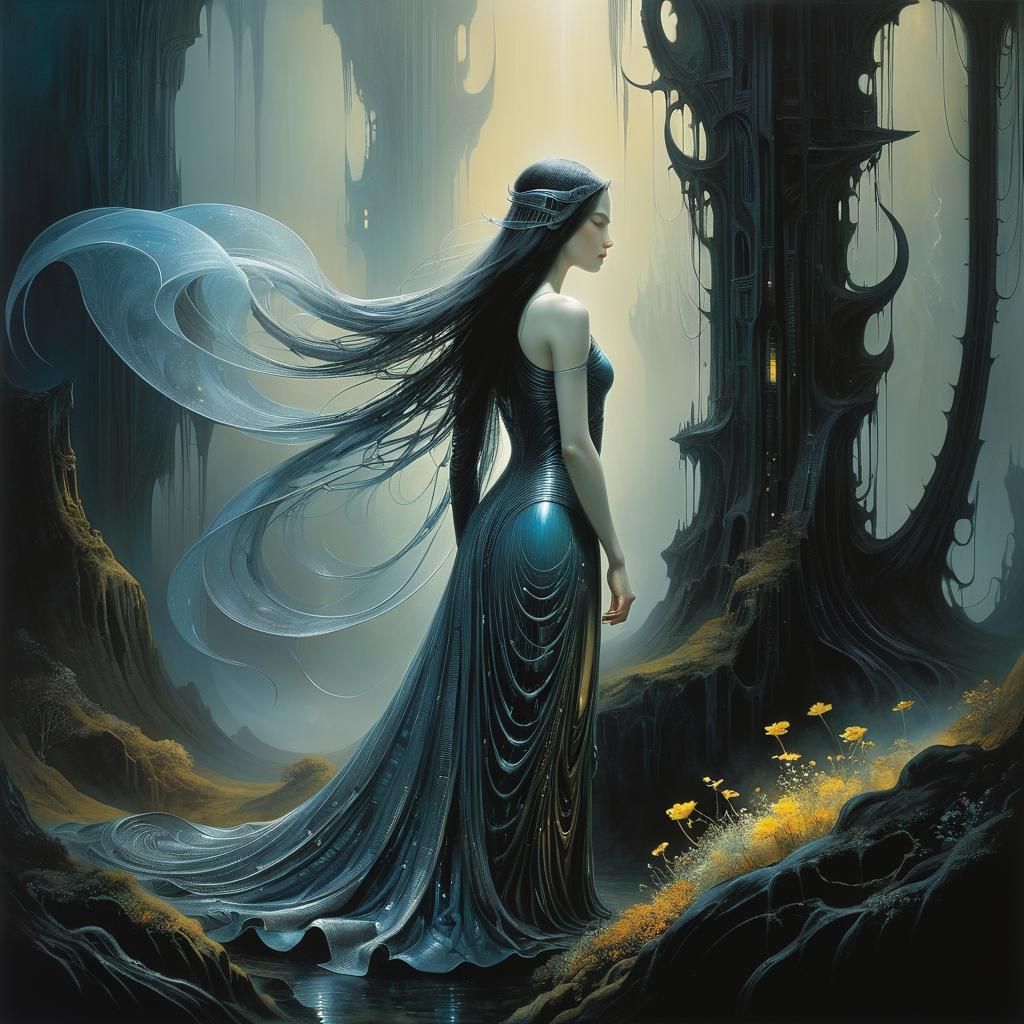 North Star in Nacreous Lighting: Surreal Art