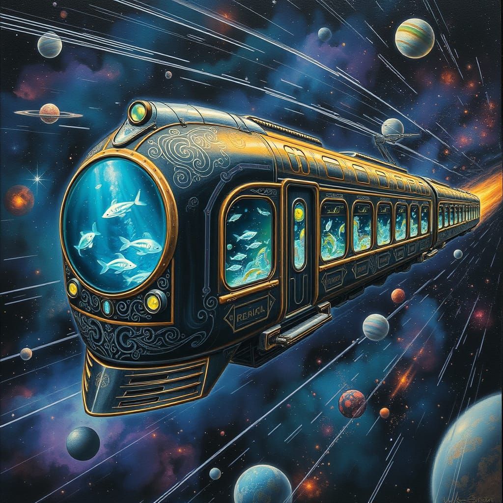 Galactic Train in Cosmic Style
