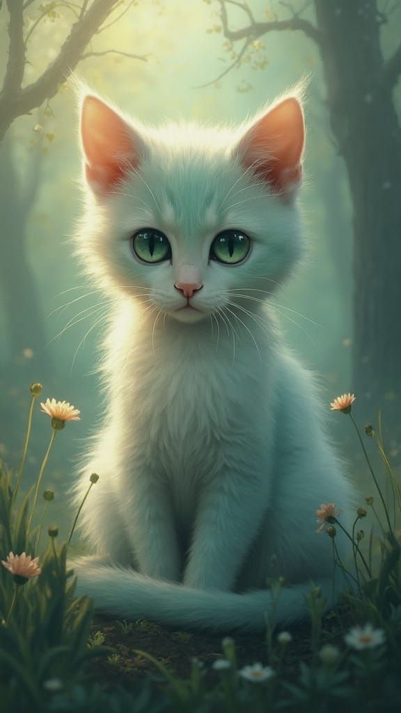 Cat with Sea-Green Eyes