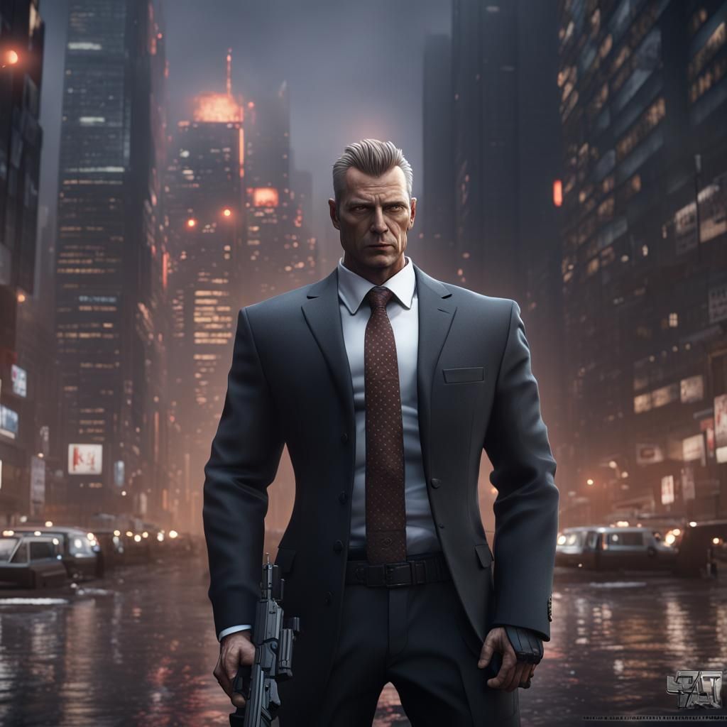 Corporate Gangster: Detailed Matte Painting in 8K