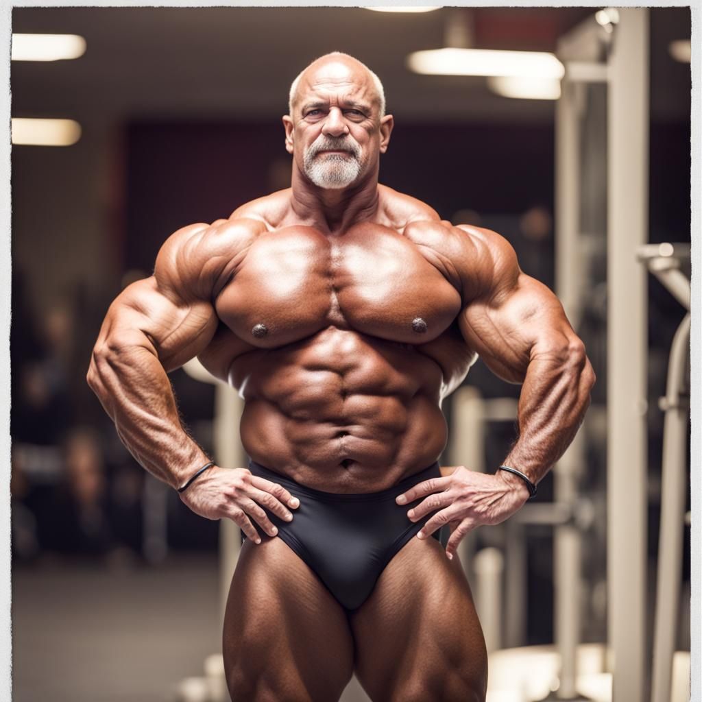 Muscular Bodybuilder in Speedos, Professional Photography