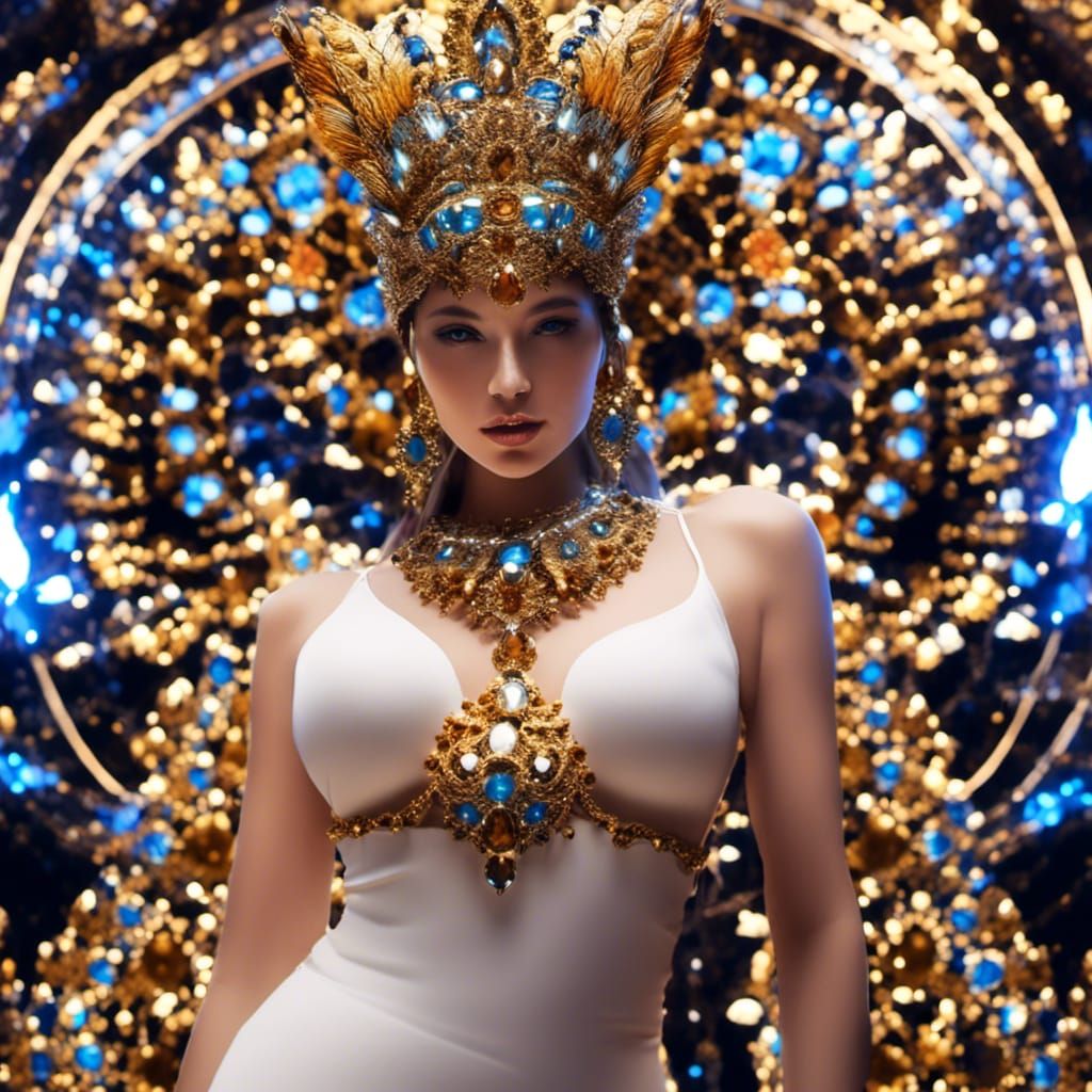 Fractal Splash in Pollock Style, Hyperrealistic Display