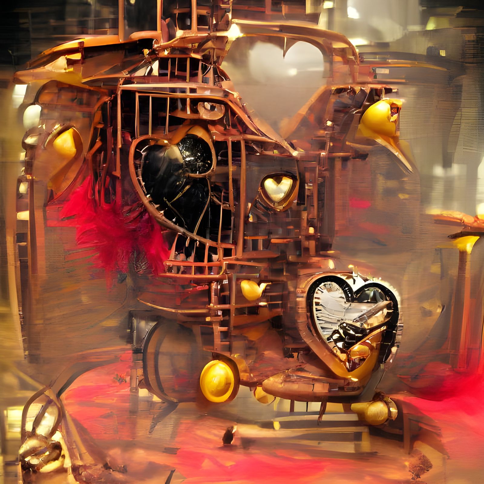 Steampunk Golden Cage: Broken Bird Heart