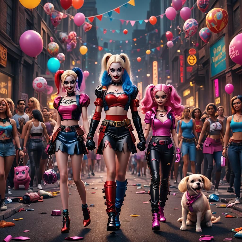 Harley Quinn and Barbie: Fantasy Concept Art