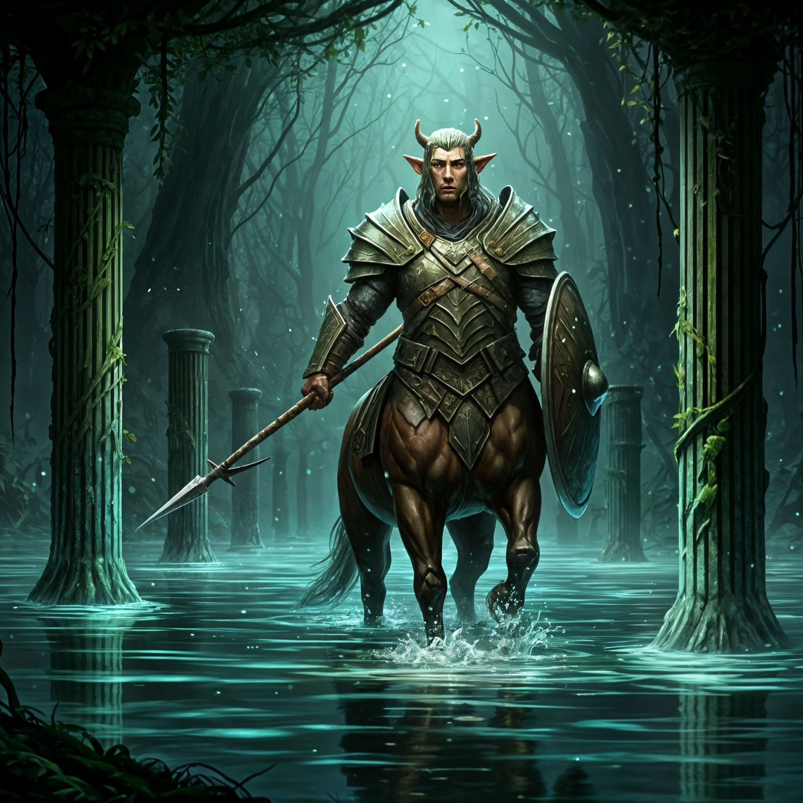 Centaur Trooper in Glowing Swamp