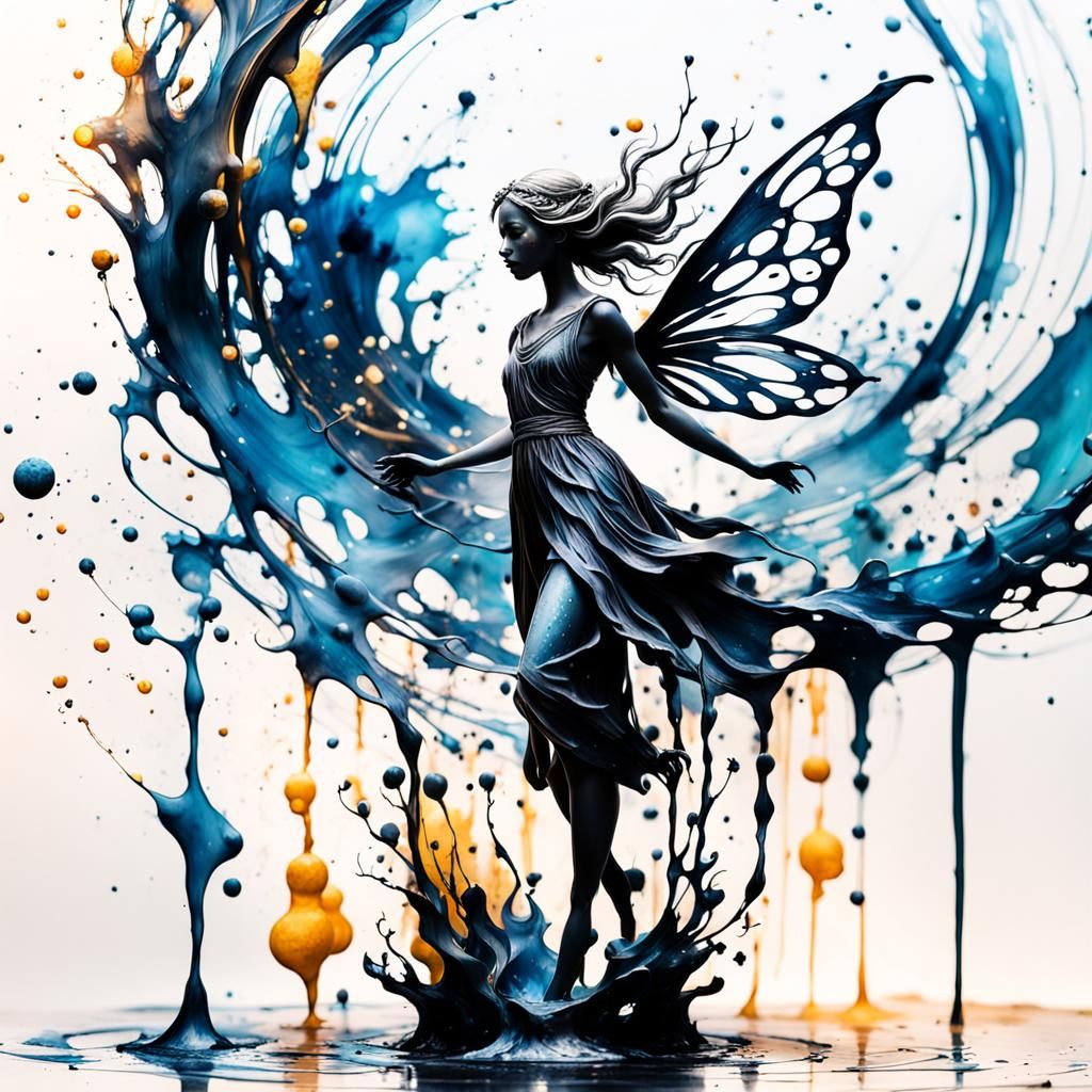 Ink Sculpture: Moon Fairy Concept Art