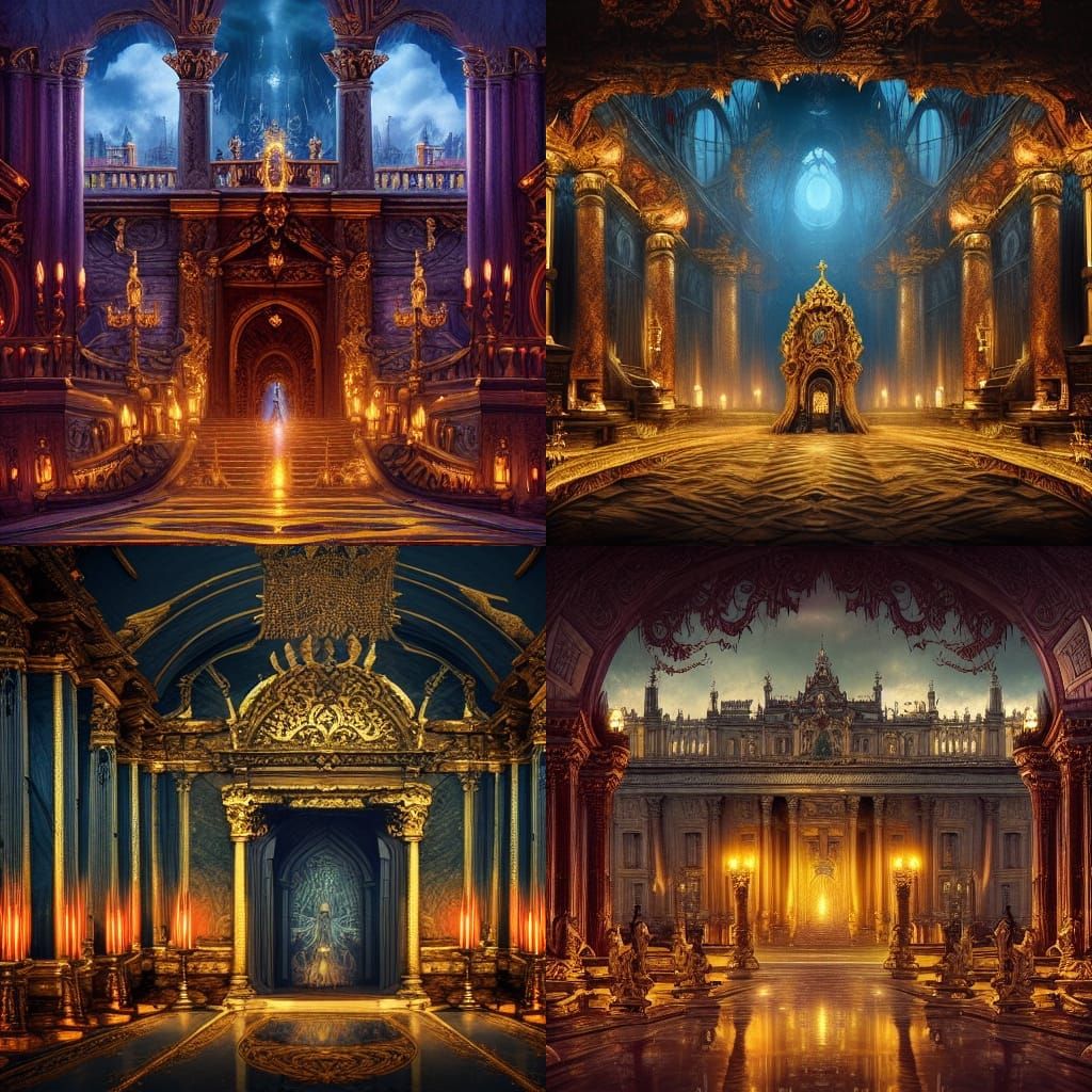 Underworld Royal Palace: Epic Digital Matte Painting