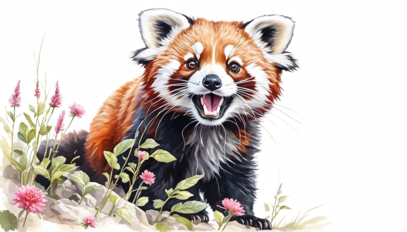 Realistic 3D Render of a Red Panda
