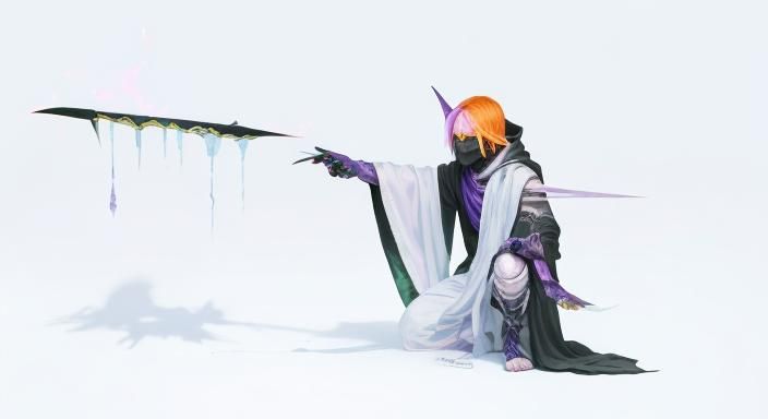 Cyberpunk Night Elf Rogue in Darkness