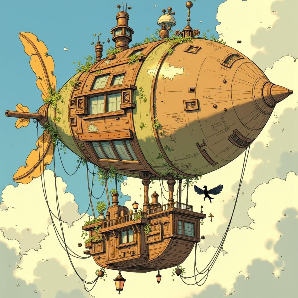 Surreal Steam-Powered Zeppelin Takes Flight