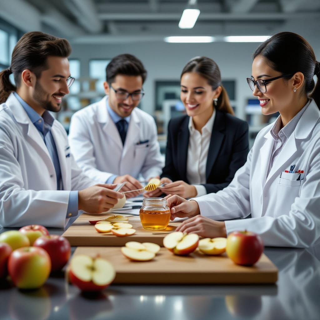 Pharma Team With Apples and Honey