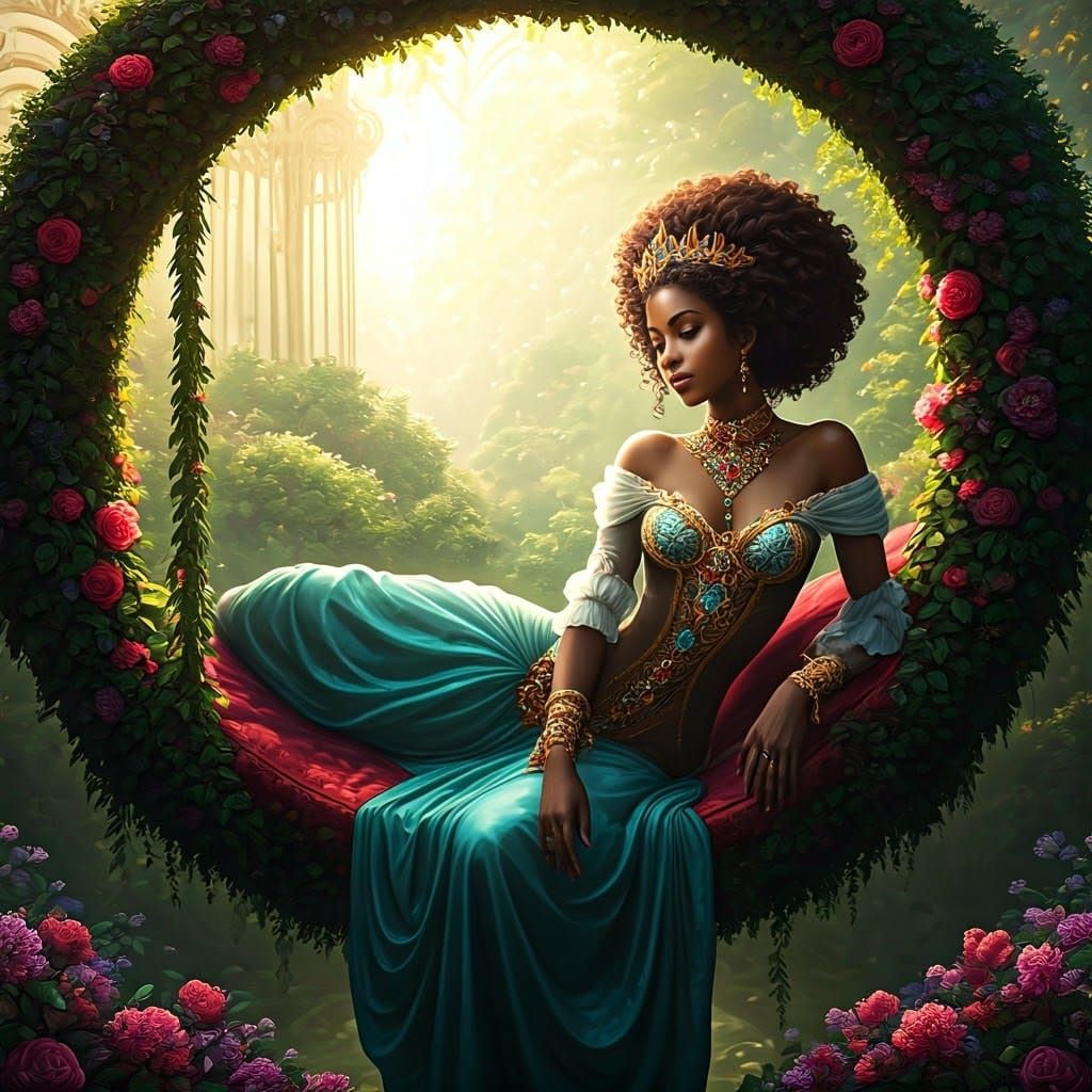 Ethereal Regal Beauty in Whimsical Style