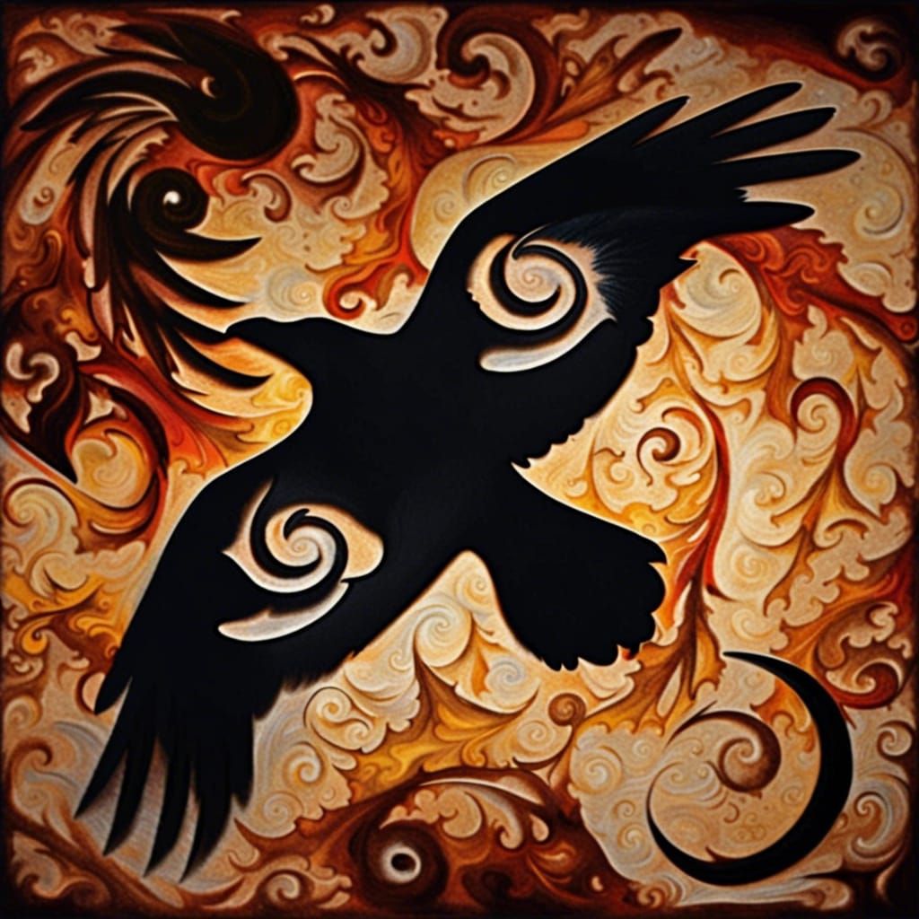 Athabaskan art, Raven in sky