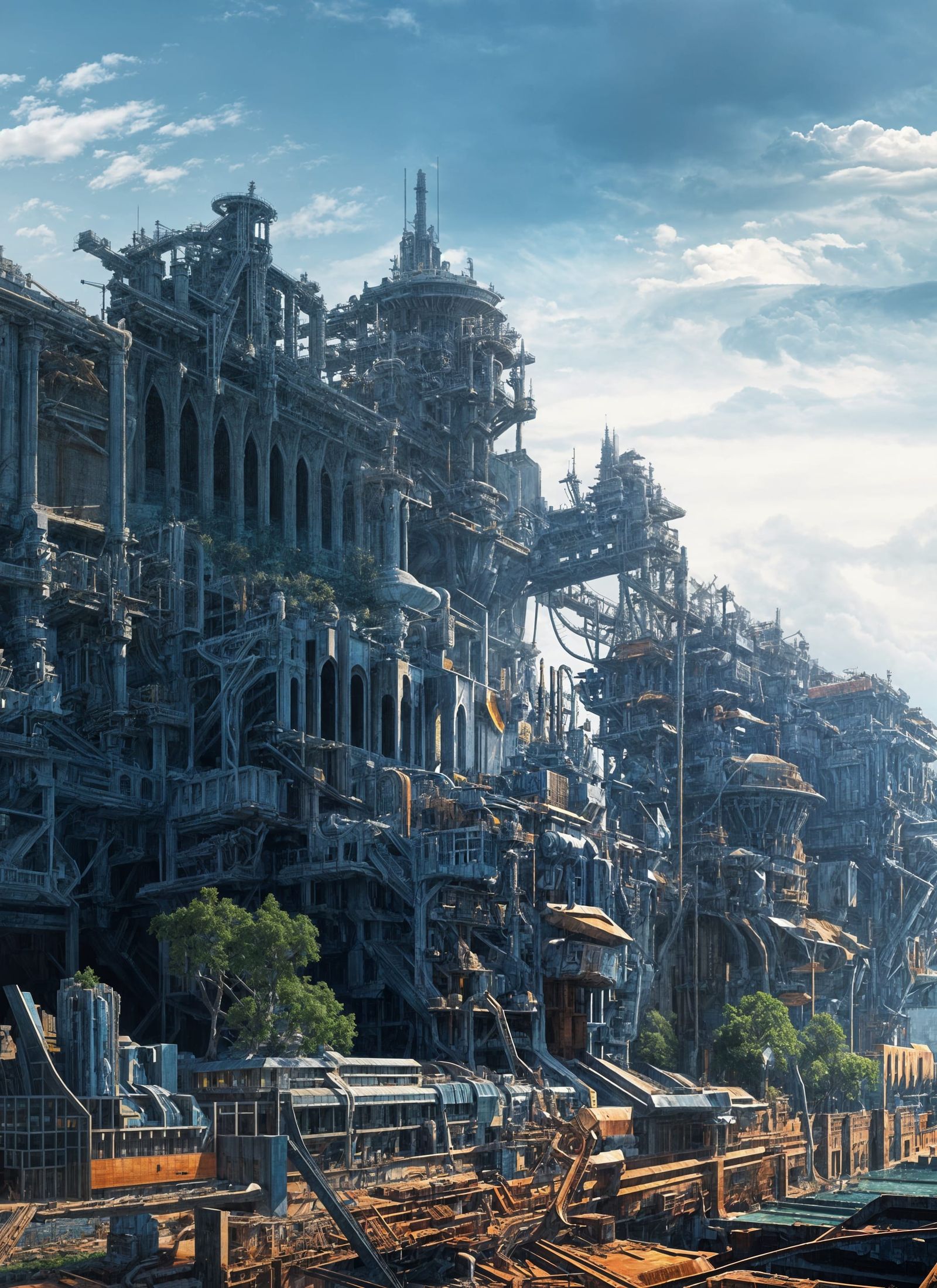 Deconstructed Brain: Intricate Industrial Style Digital Art