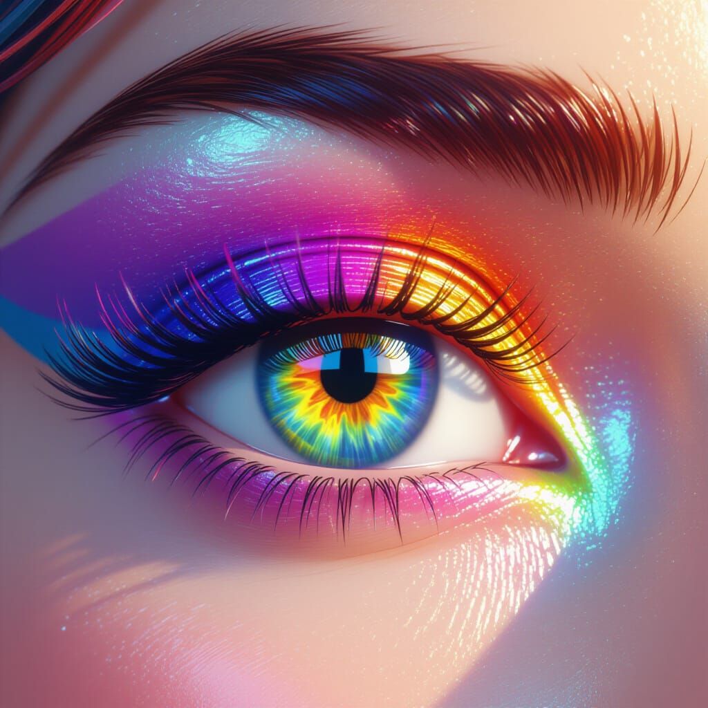 Rainbow Eye in Exquisite 3D Detail