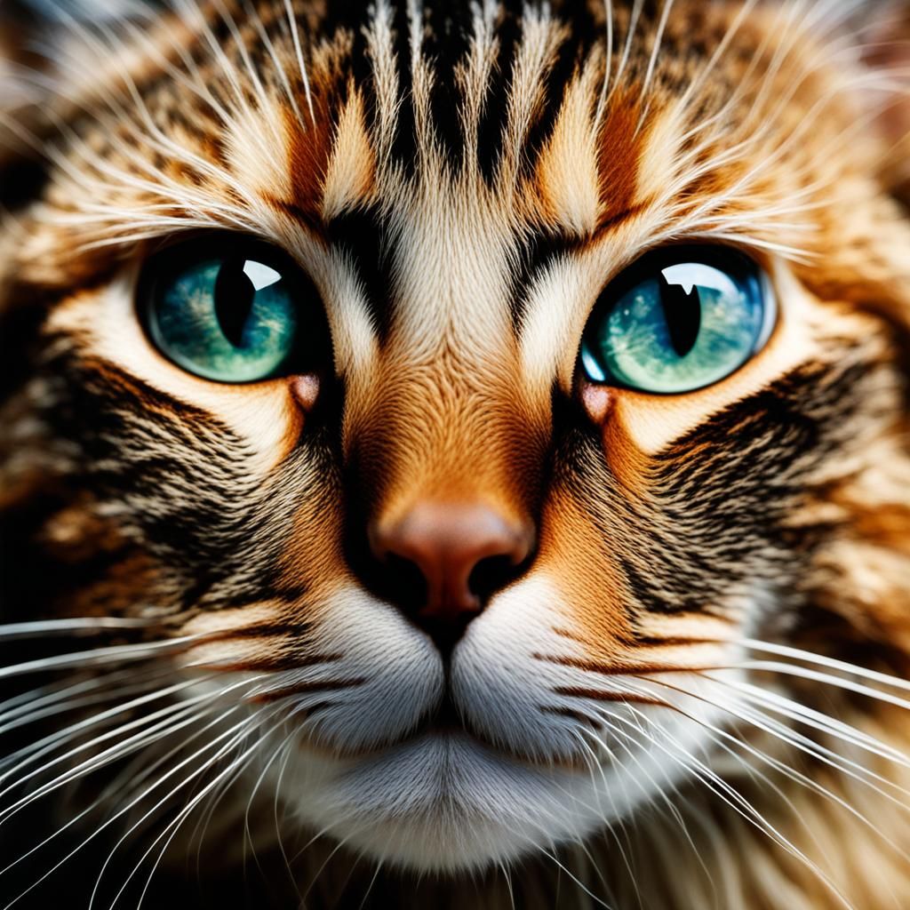 Cosmic Cat Portrait in Professional Photography Style