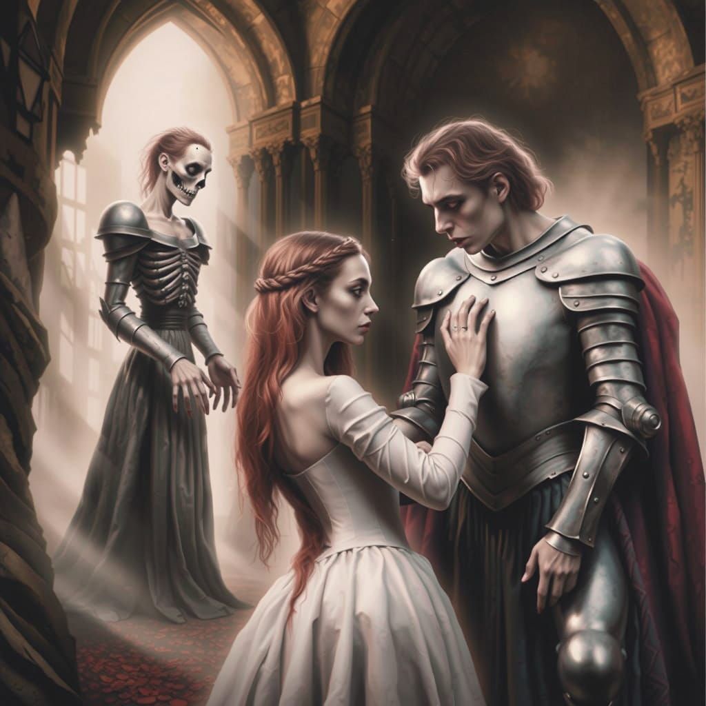 Distorted Portrait in Dark, Expressive Style