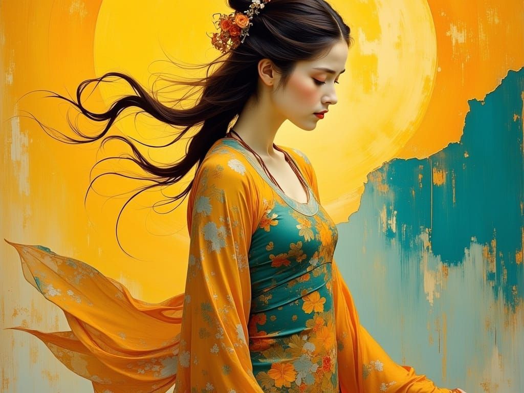 Samurai Retirement Ceremony in Vibrant Sunset