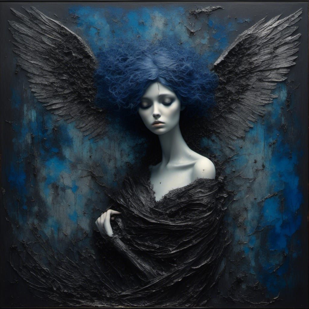 Fallen Angel Night Spirit in Dark Fantasy Style