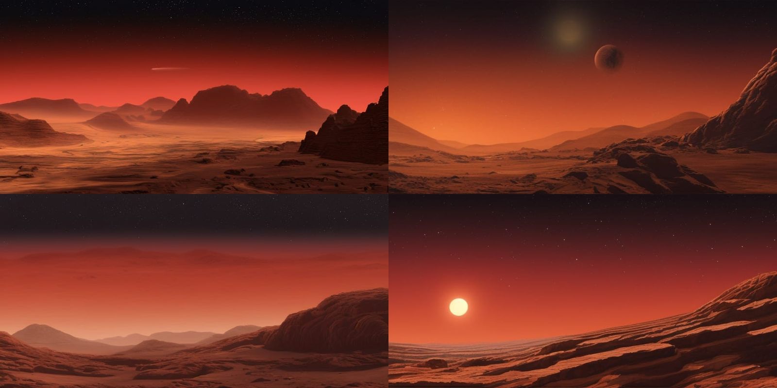 Detailed Martian Landscape in Fantasy Concept Art