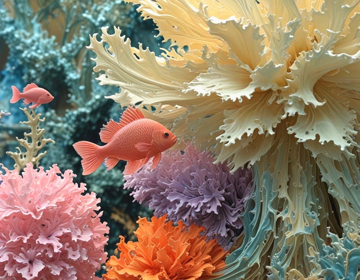 Ethereal Liminal Fractals in Iridescent 3D