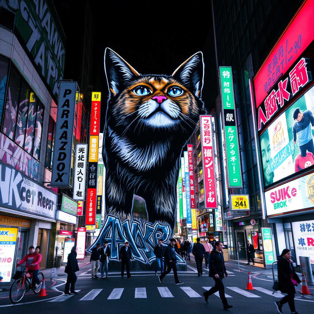 Intense Graffiti Art in Shibuya: Maximalist Style