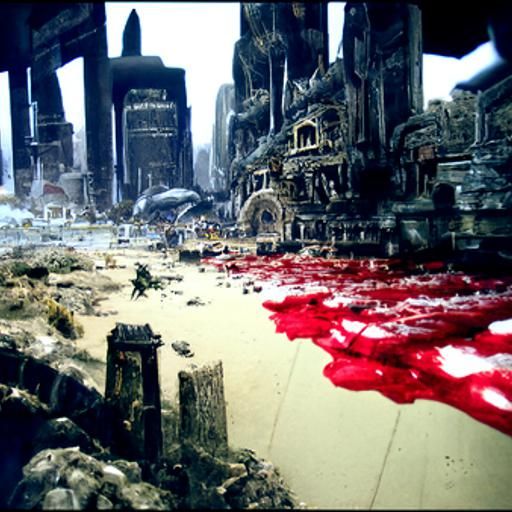 Epic War Scene: Future Meets Past