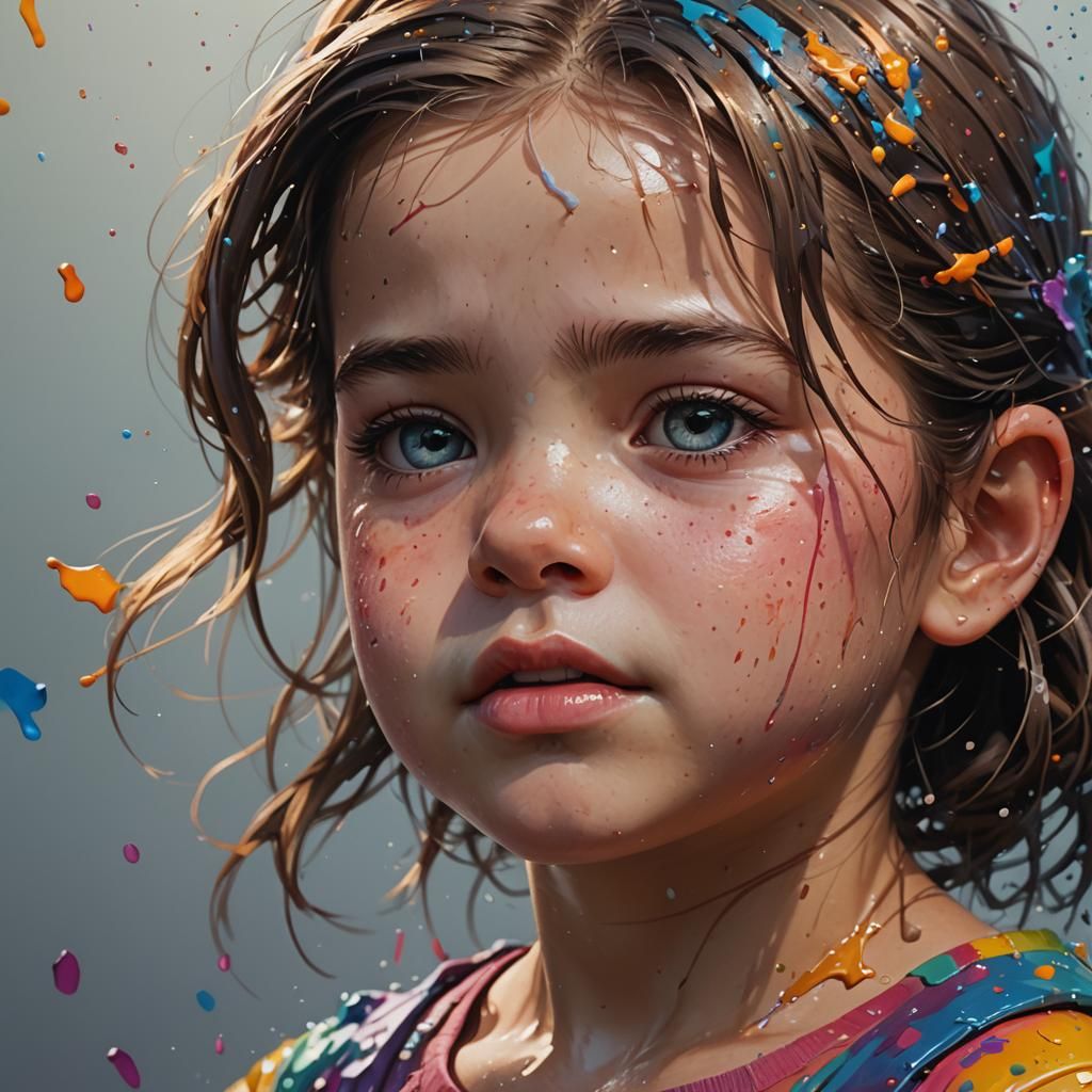Hyperrealistic Portrait of a Little Girl