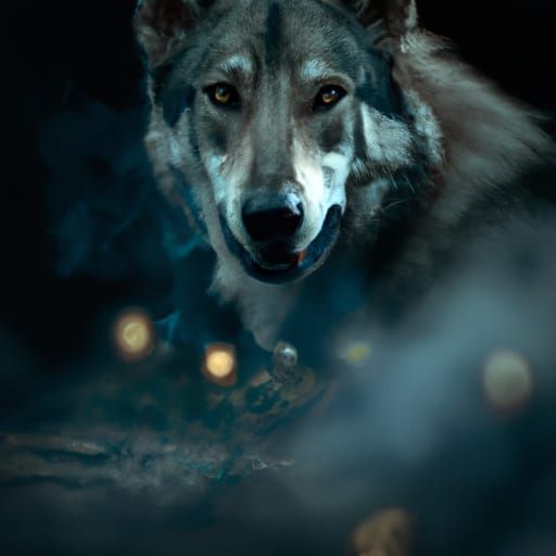 Cosmic Wolf in Natural Light Photography