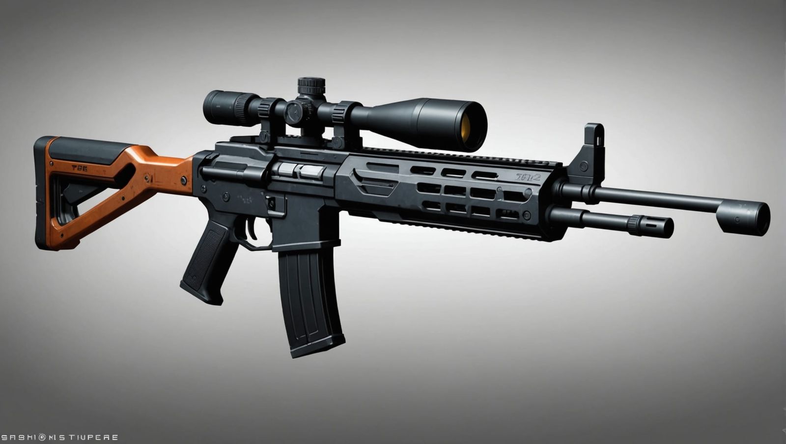 Stylized Sniper Rifle Concept Art