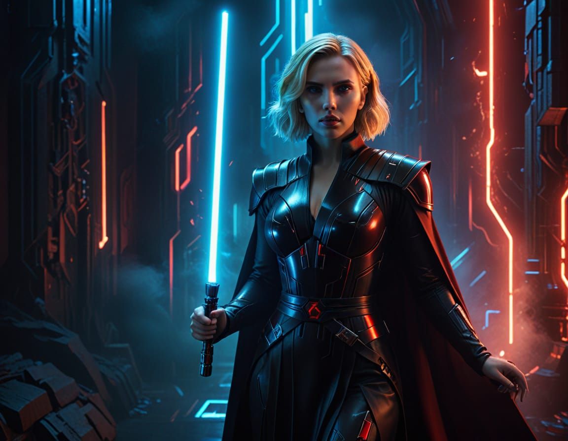 Scarlett Johansson as Sci-Fi Sith Lord