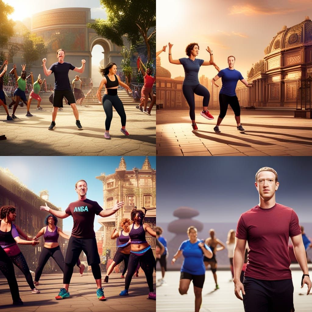 Zuckerberg the Zumba Instructor: Fantasy Concept Art