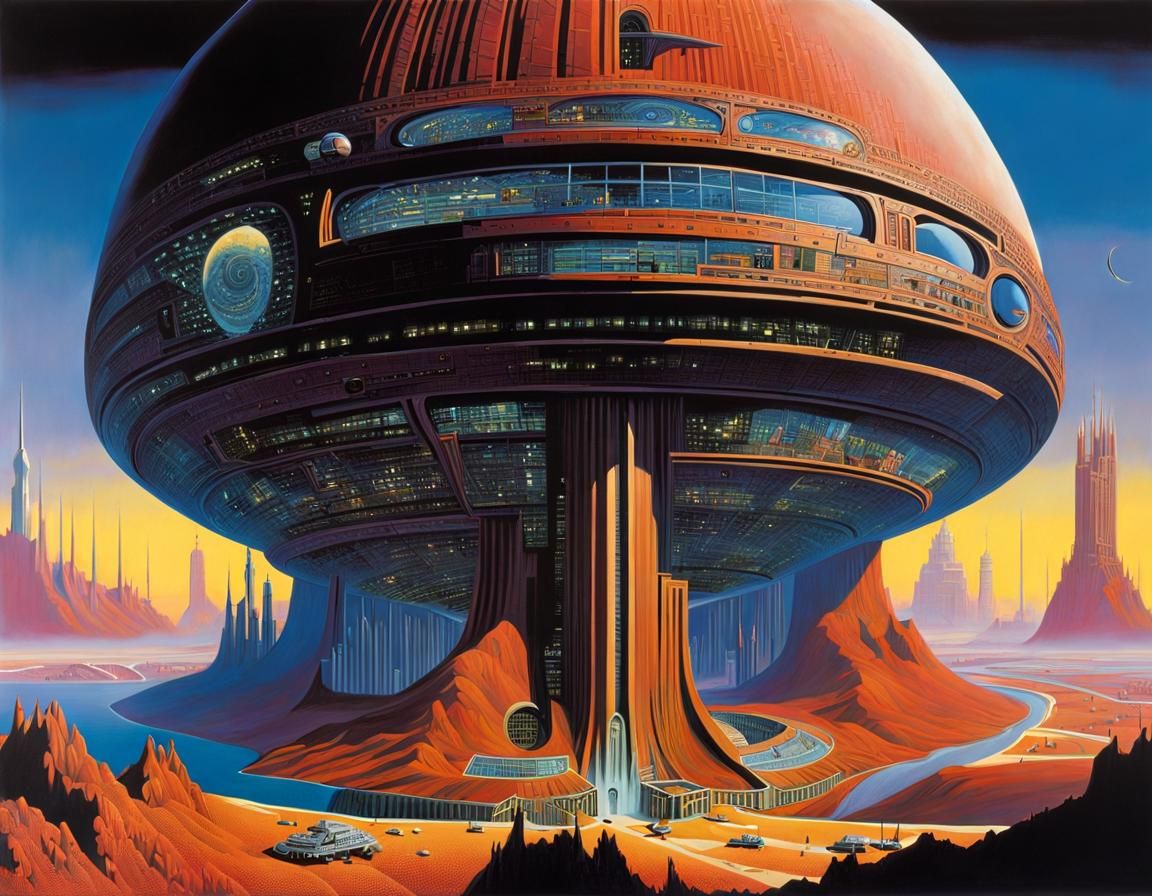 Intricate Dystopian World Art