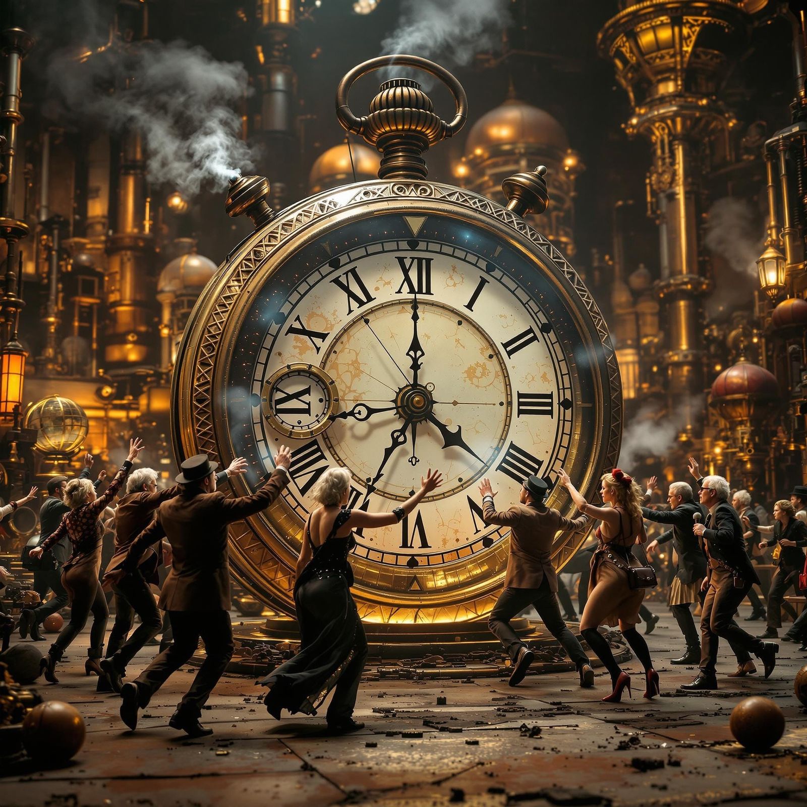 Steampunk Seniors Concert in Ornate Pocket Watch