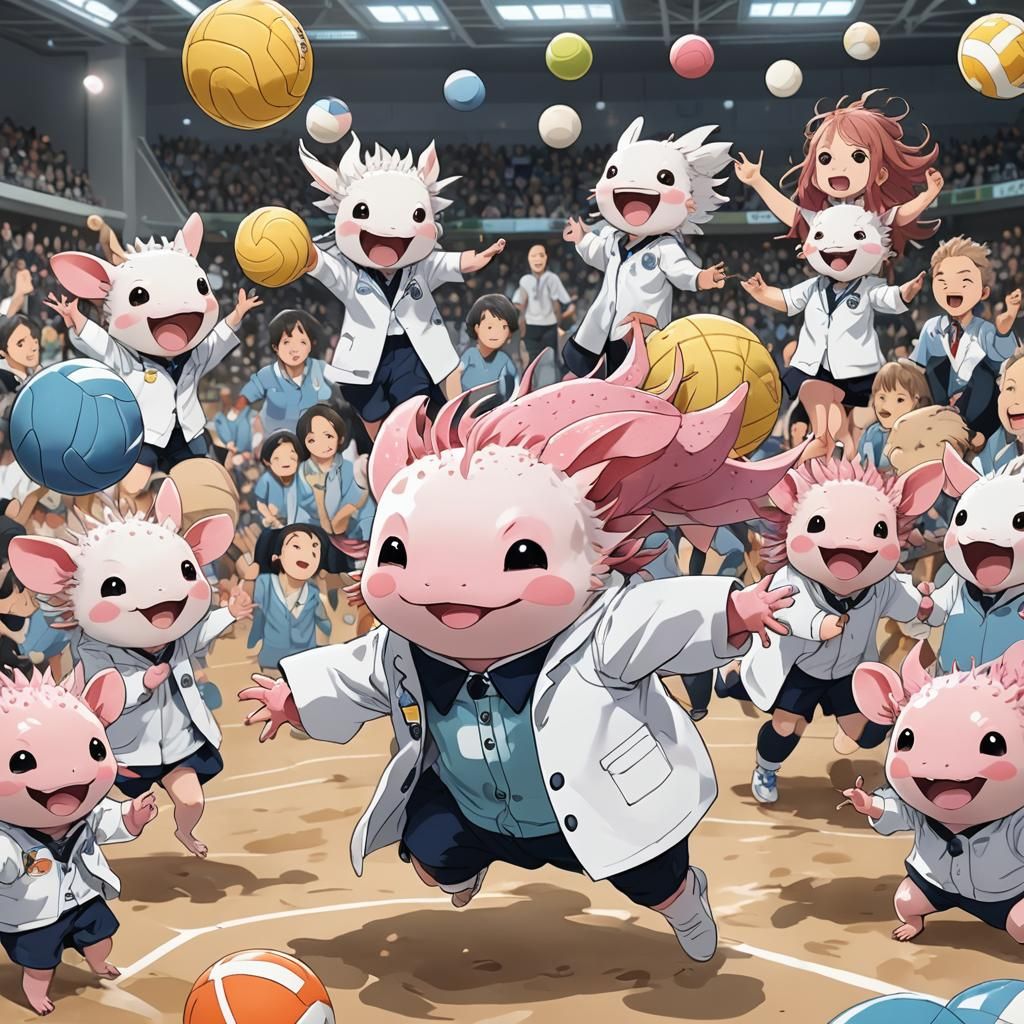 Doctor Axolotl Plays Volleyball: Anime Style