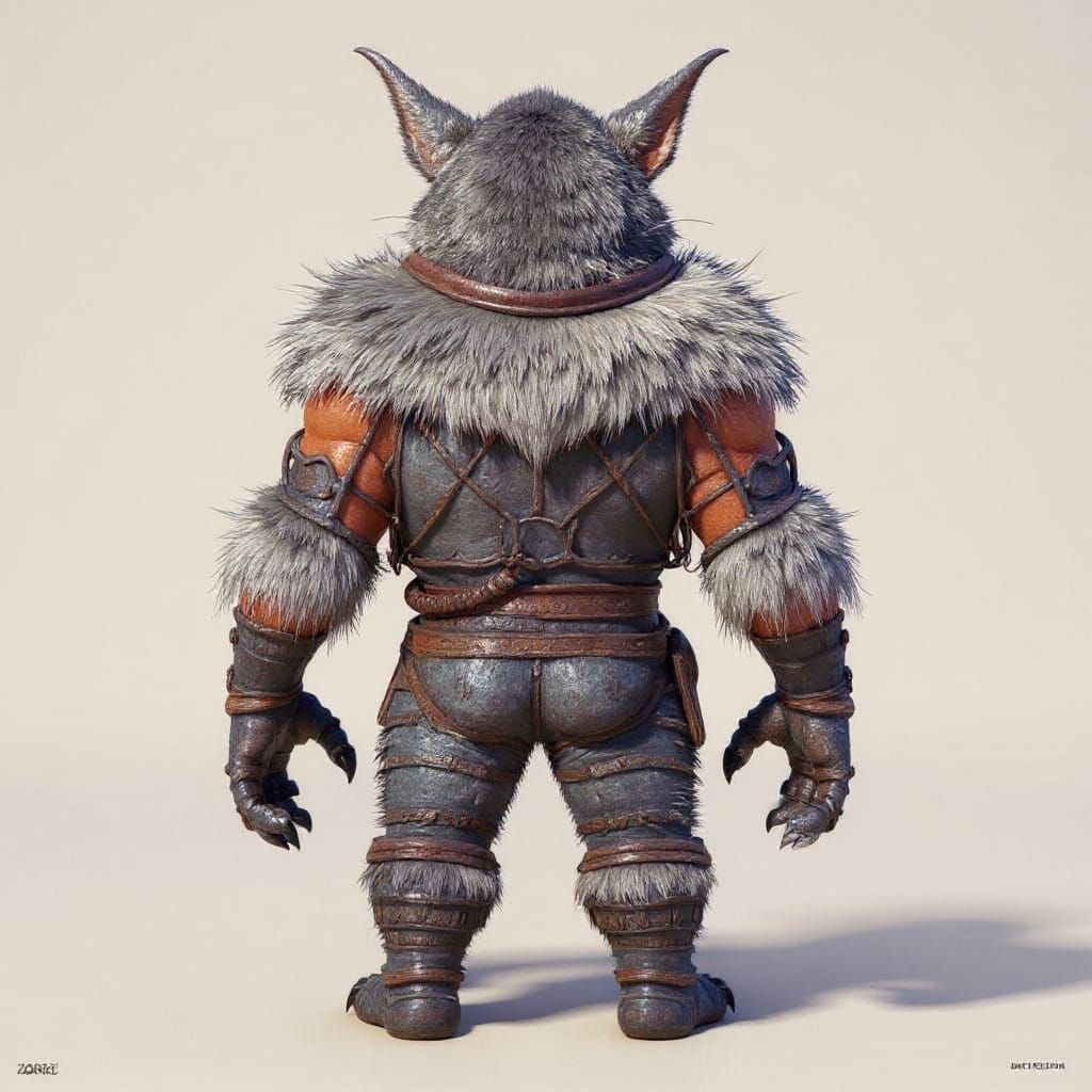 Character Back View AI Generated