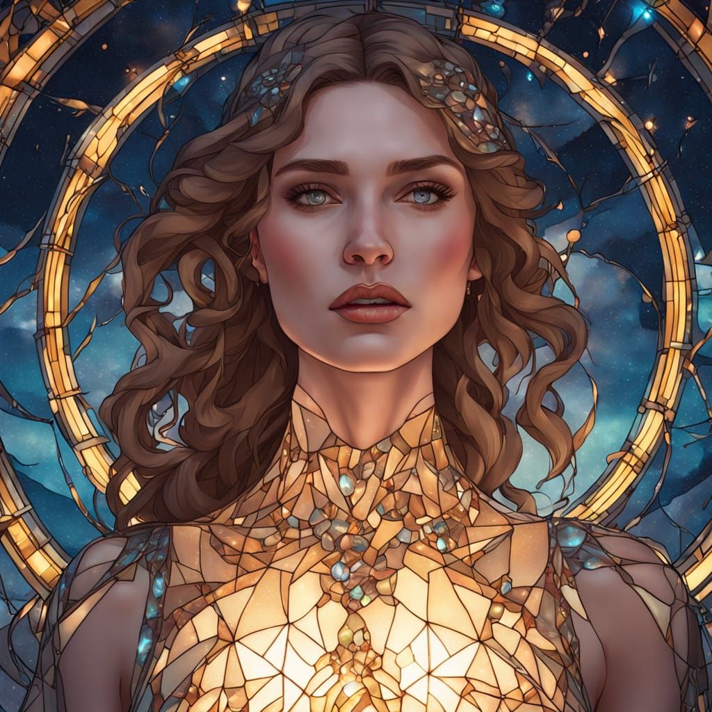 Ethereal Beauty in Stained Glass Elegance