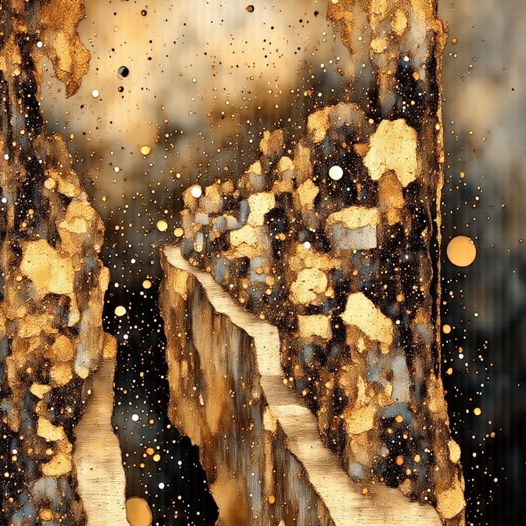 Macro Photo: Pencil Tip Carved as Miniature Village