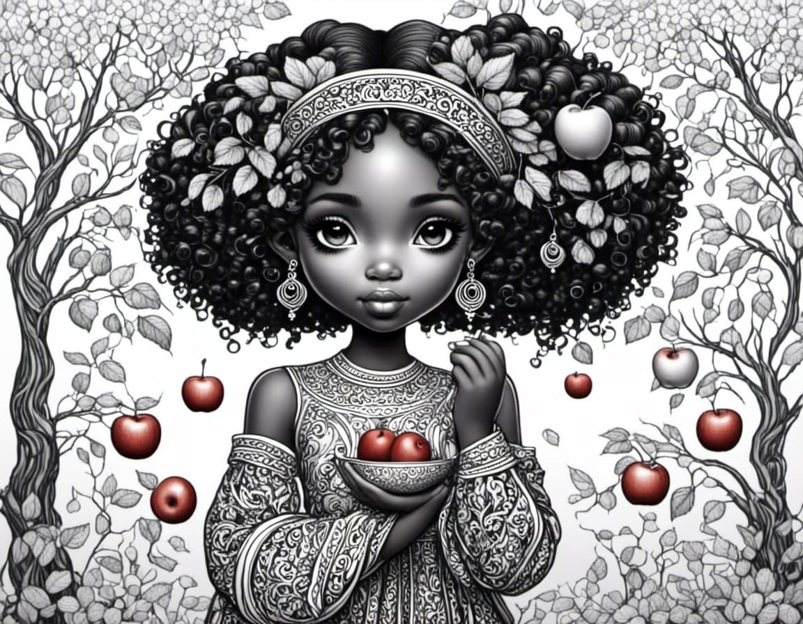 Abigail picks apples I