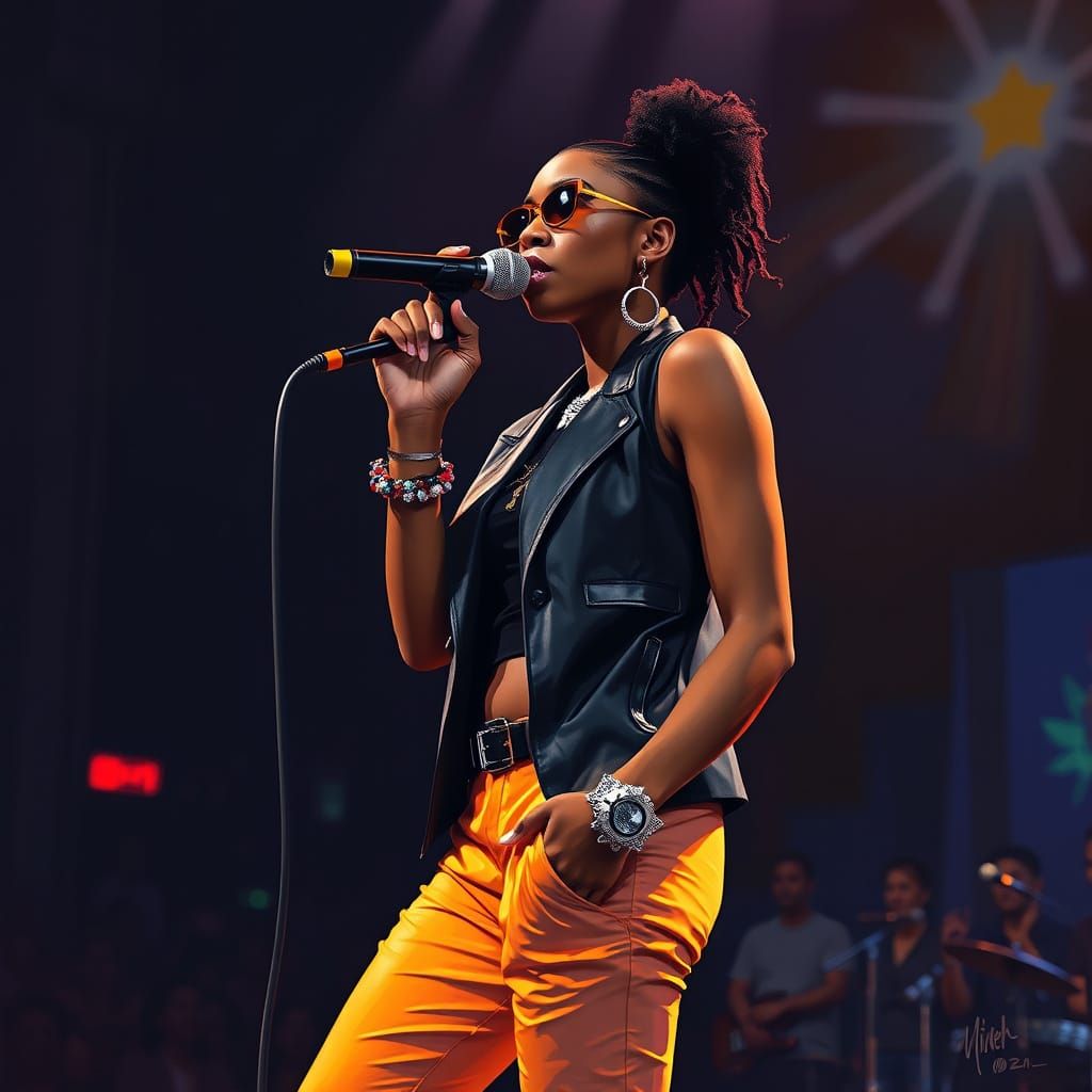 Singer Dashuri Shines on Stage in Bold, Vibrant Concert Scen...