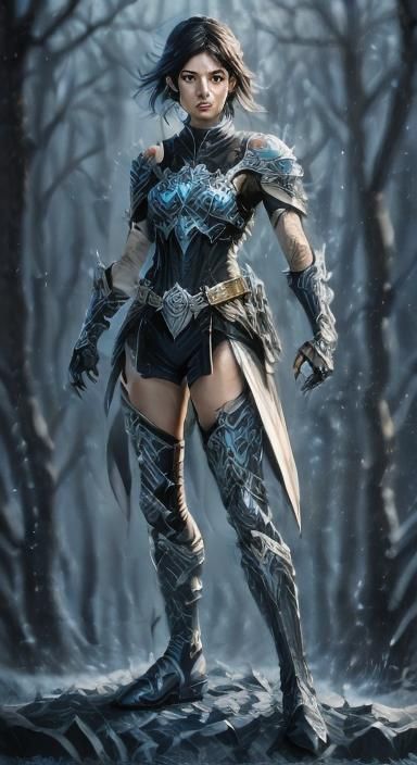 Dynamic Splash Art of Astrid in Action Pose