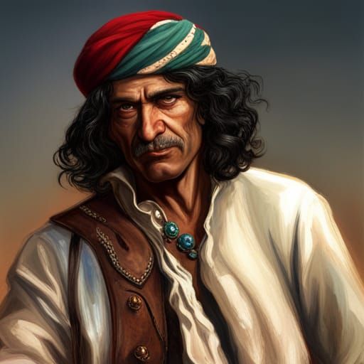 Early 20th Century Romani Man in Hyperrealistic Style