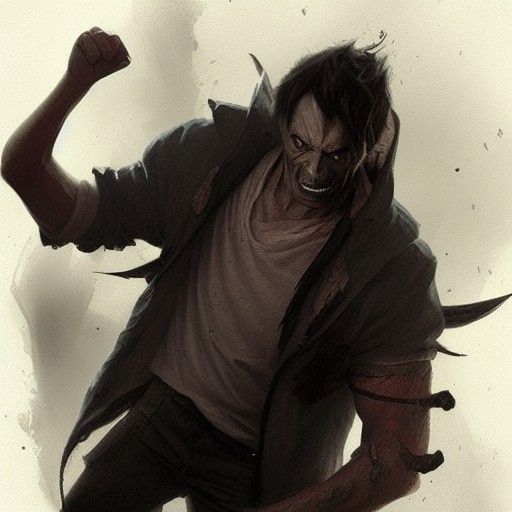 Sinister Personification of Revenge in Dark Fantasy Style