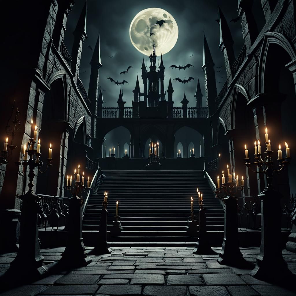 Grand Vampire Gathering Under Ominous Moon