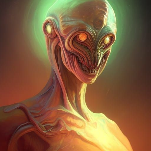 Eldritch Horror Alien Portrait in Unreal Engine